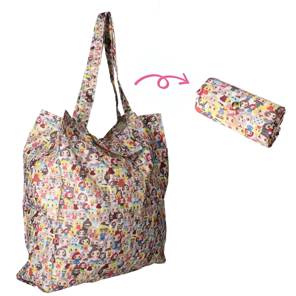 ハッピードール柄（エコバッグ?ナップサック）
